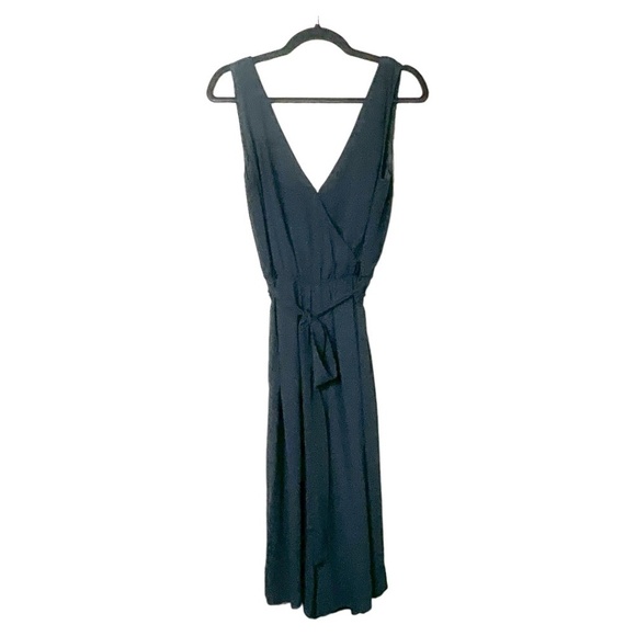 ARITZIA BABATON Maximillion Black Viscose Poly Crepe Belted Cropped Jumpsuit XXS - Picture 6 of 15